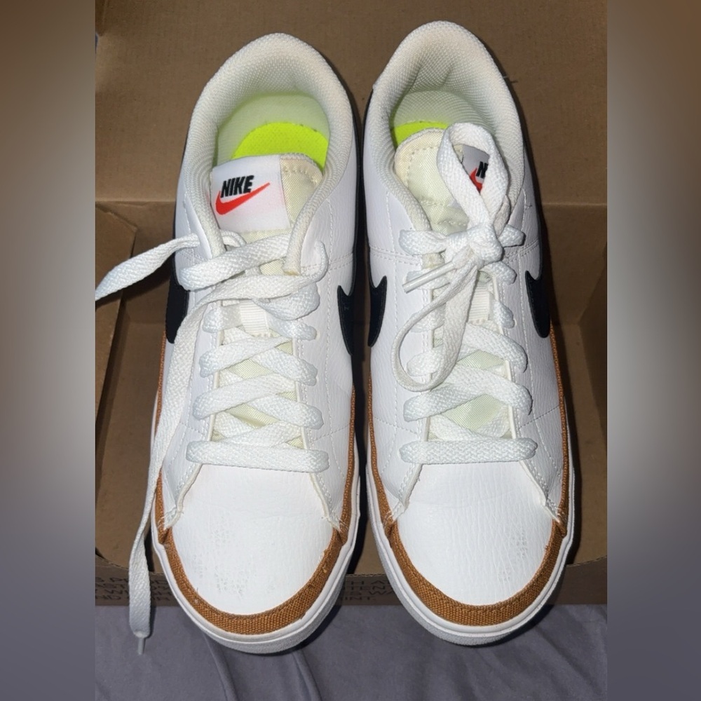 Nike White and Tan Sneakers